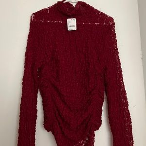 Free People Mock Neck Bodysuit